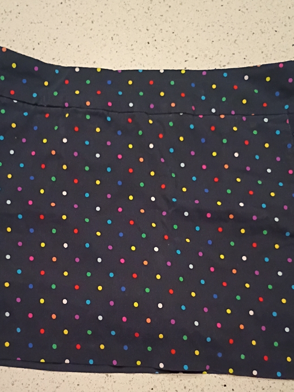 Zac & Rachel Navy Polka Dot Blouse with Blue and Pink Dots